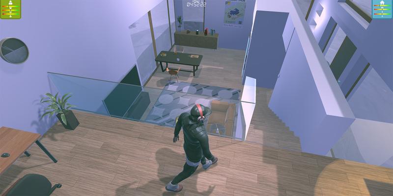 Eine Person geht in einem Spiel durch ein eHUB.