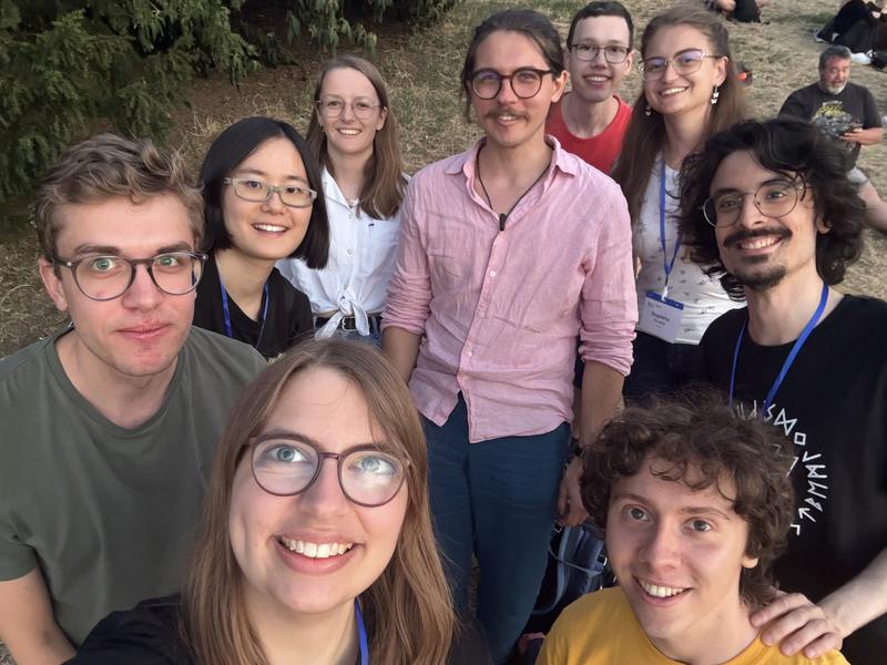 Some of the ESSLLI participants on the evening of the solar eclipse. I was the only one who had managed to buy suitable protective glasses, so we took turns using the one pair.