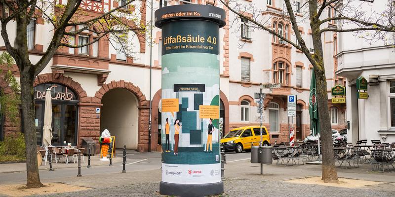 Litfaßsäule 4.0 in Darmstadt